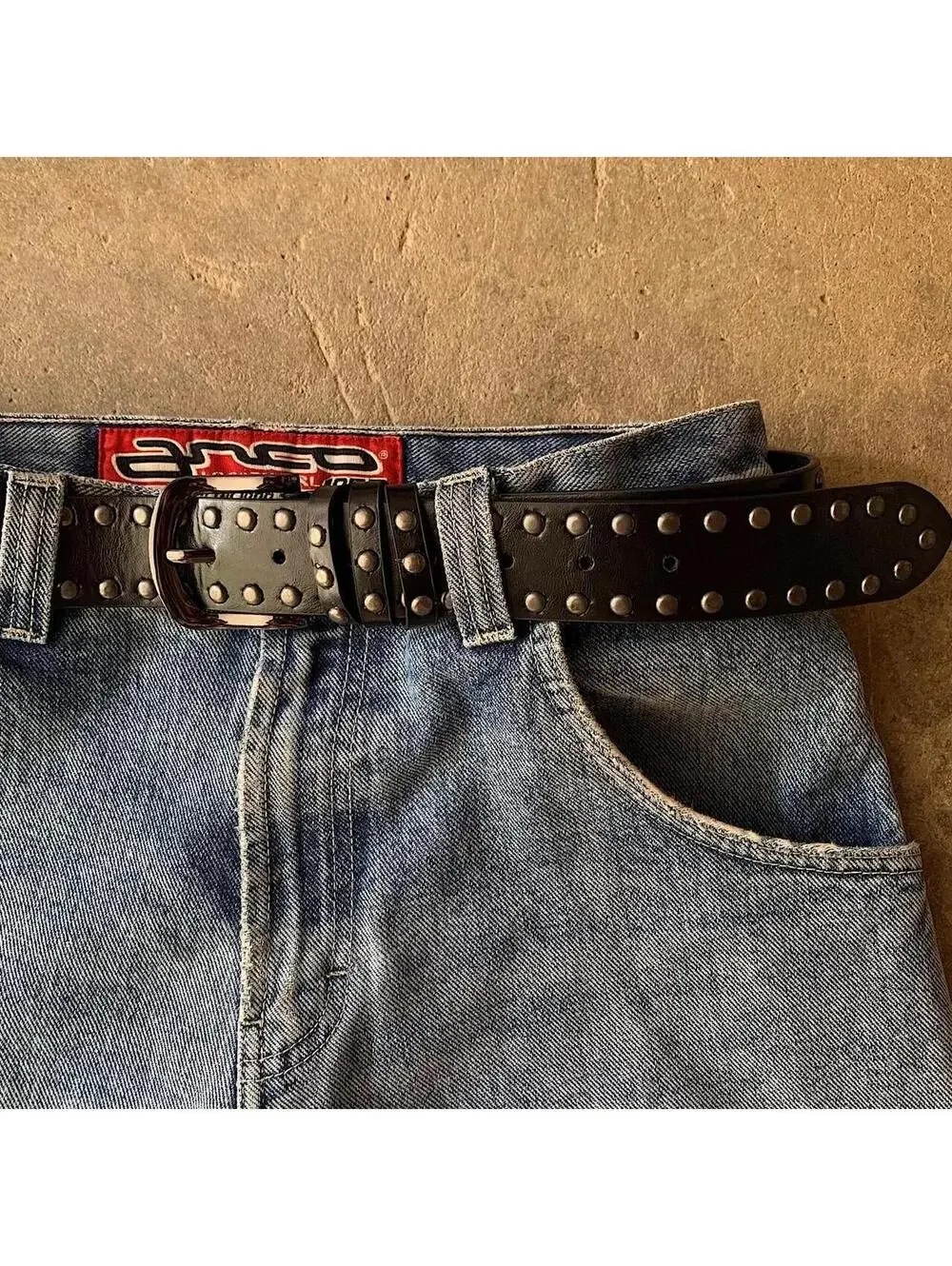 Western studded black belt. 41 inches length. Fits a 32-38 inch waist